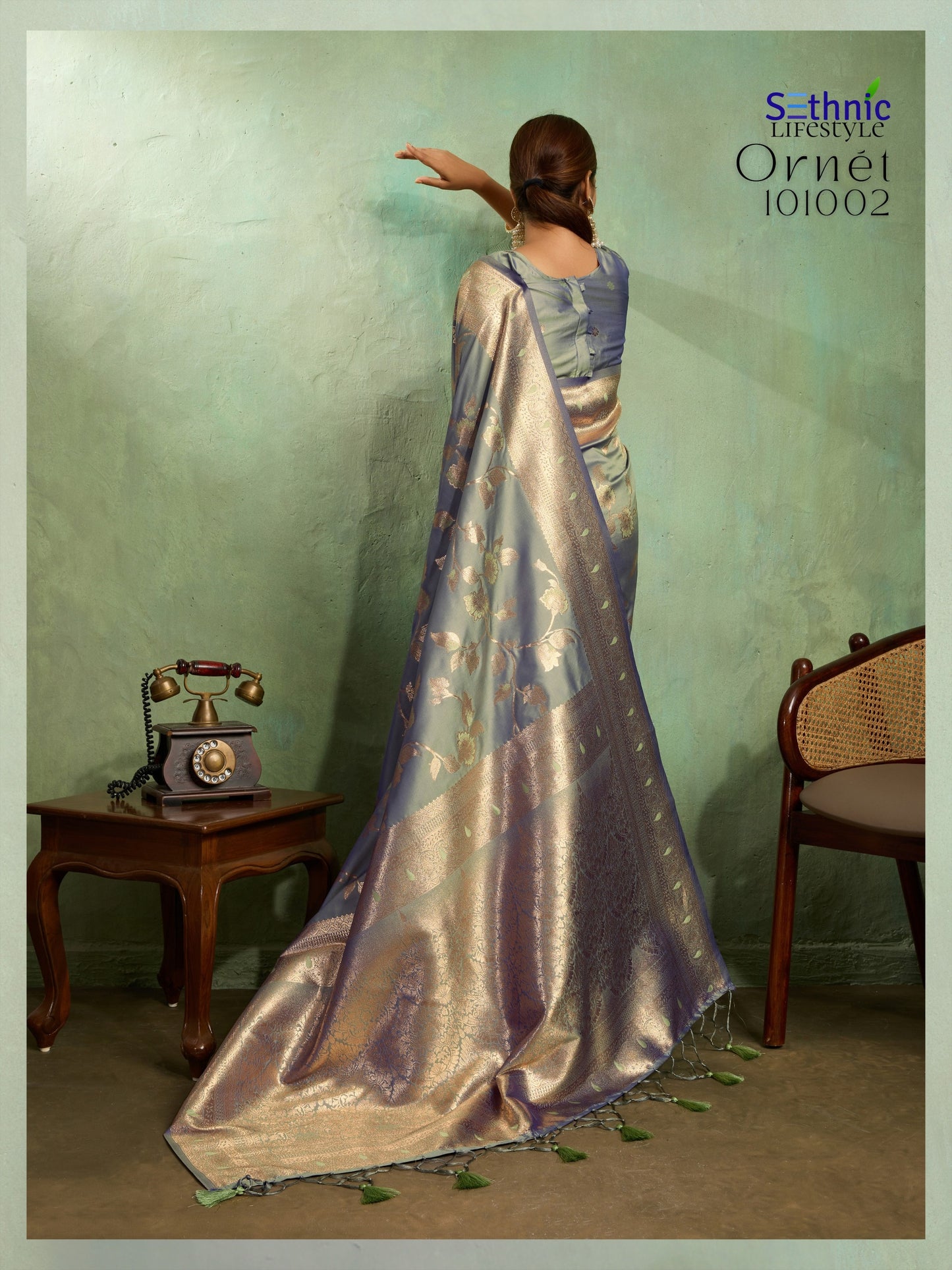 101002 Ornet Sethnic Banarasi Silk Sarees