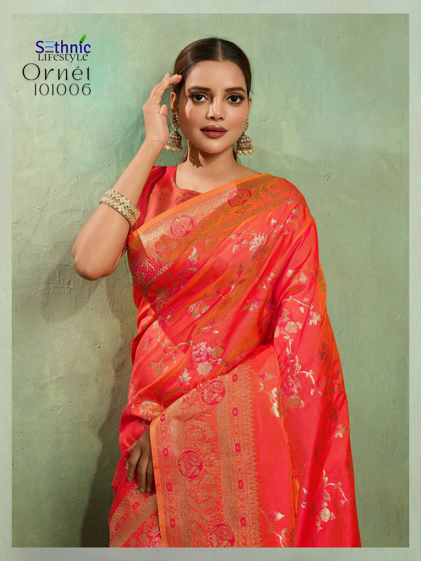 101006 Ornet Sethnic Banarasi Silk Sarees