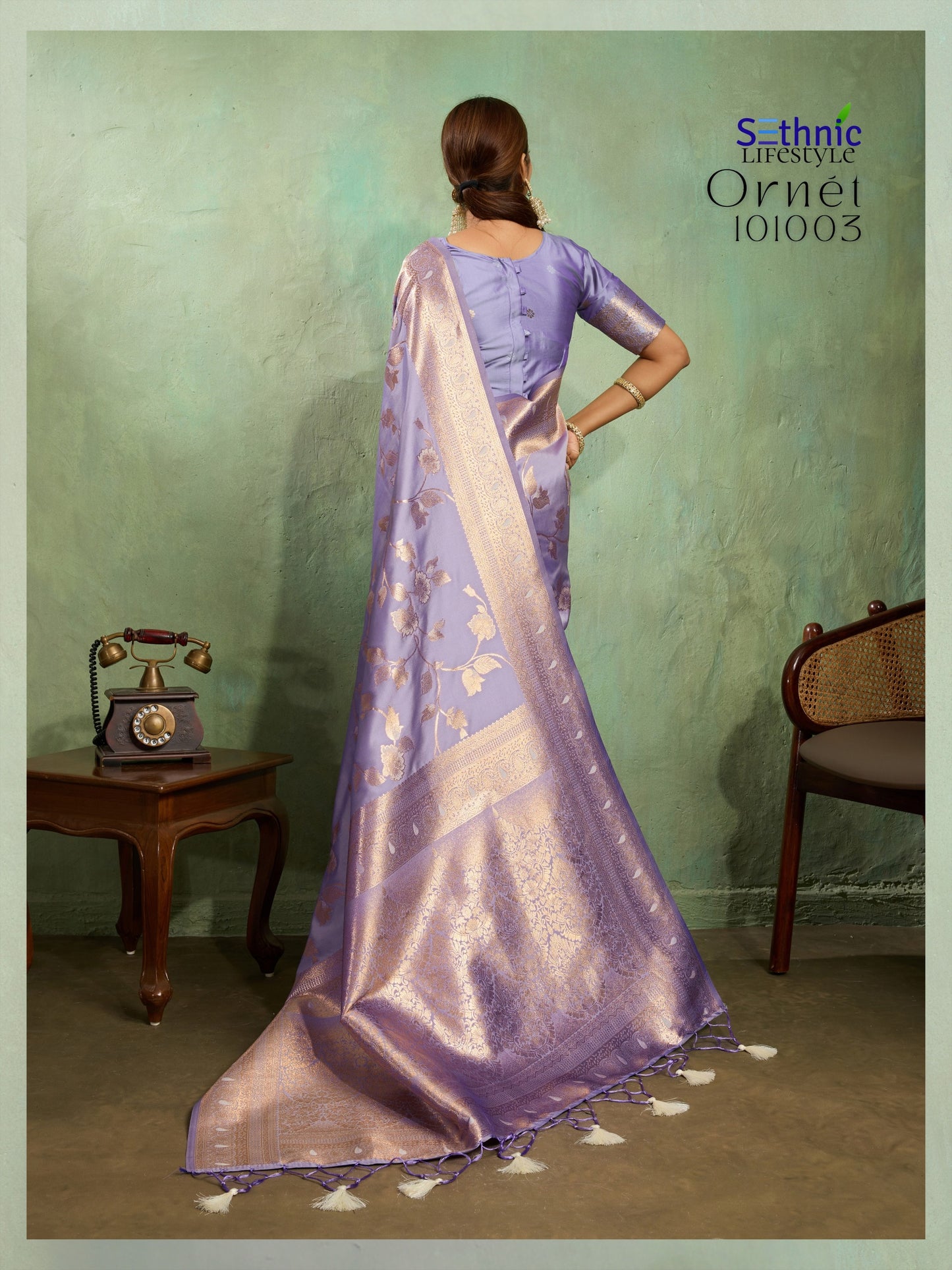 101010 Ornet Sethnic Banarasi Silk Sarees