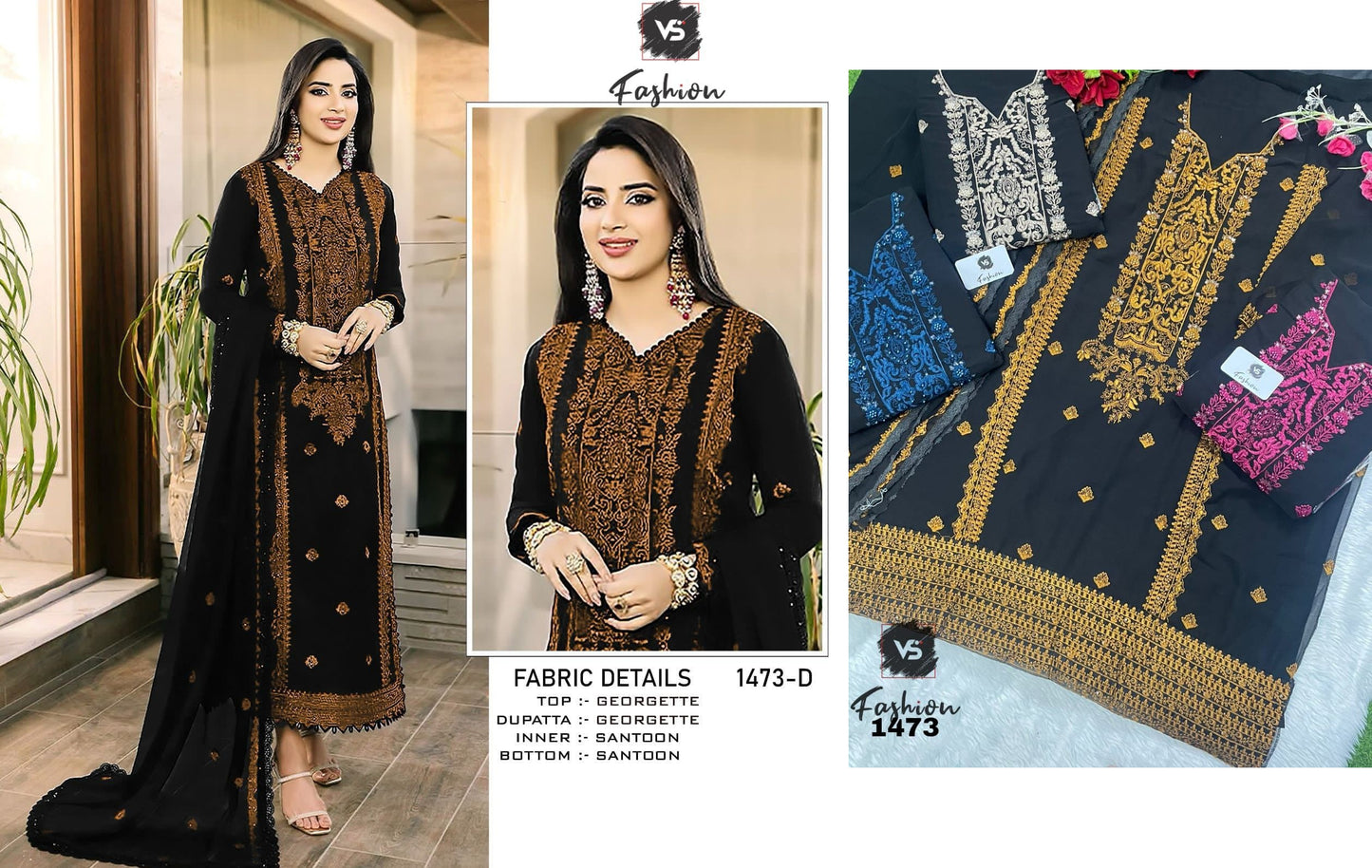 1473D Vs Fashion Pakistani Salwar Suits