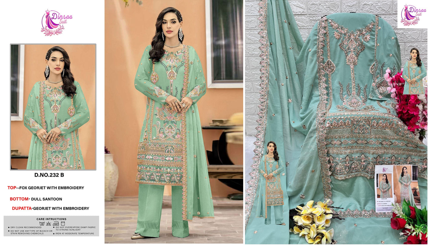 232B Dinsaa Suit Pakistani Salwar Suits
