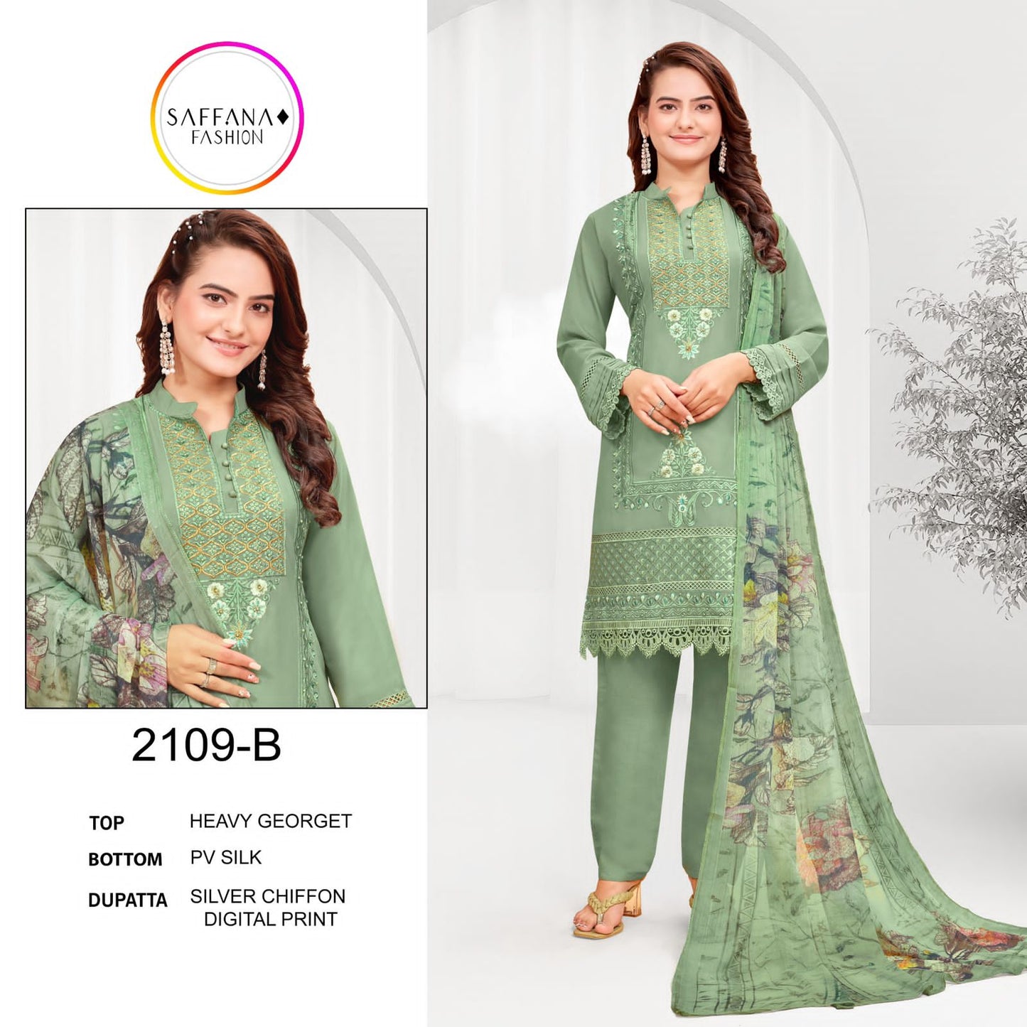 2109B Saffana Pakistani Readymade Suits