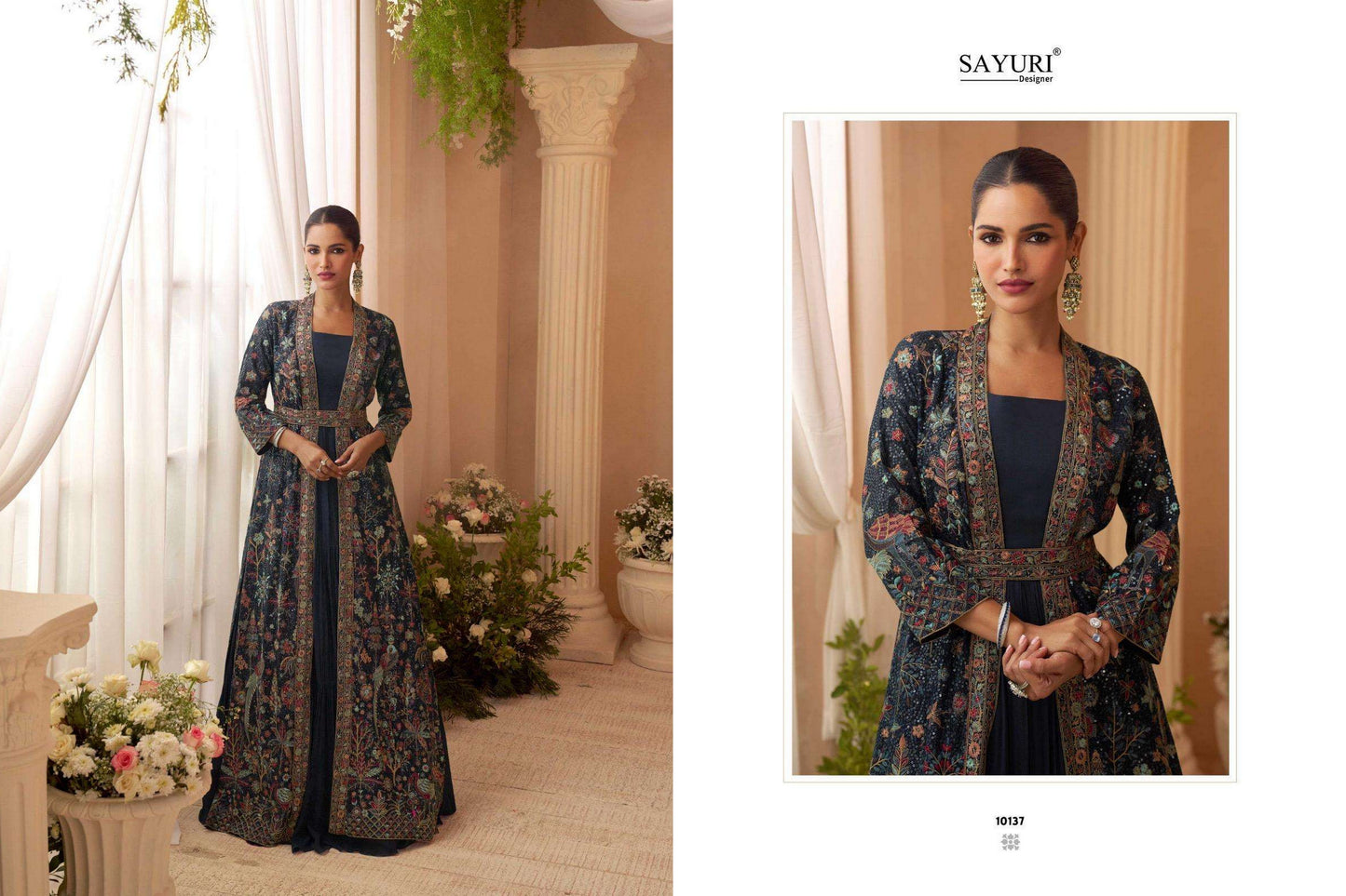10137 Kasmira Sayuri Chinon Silk One Piece Gown