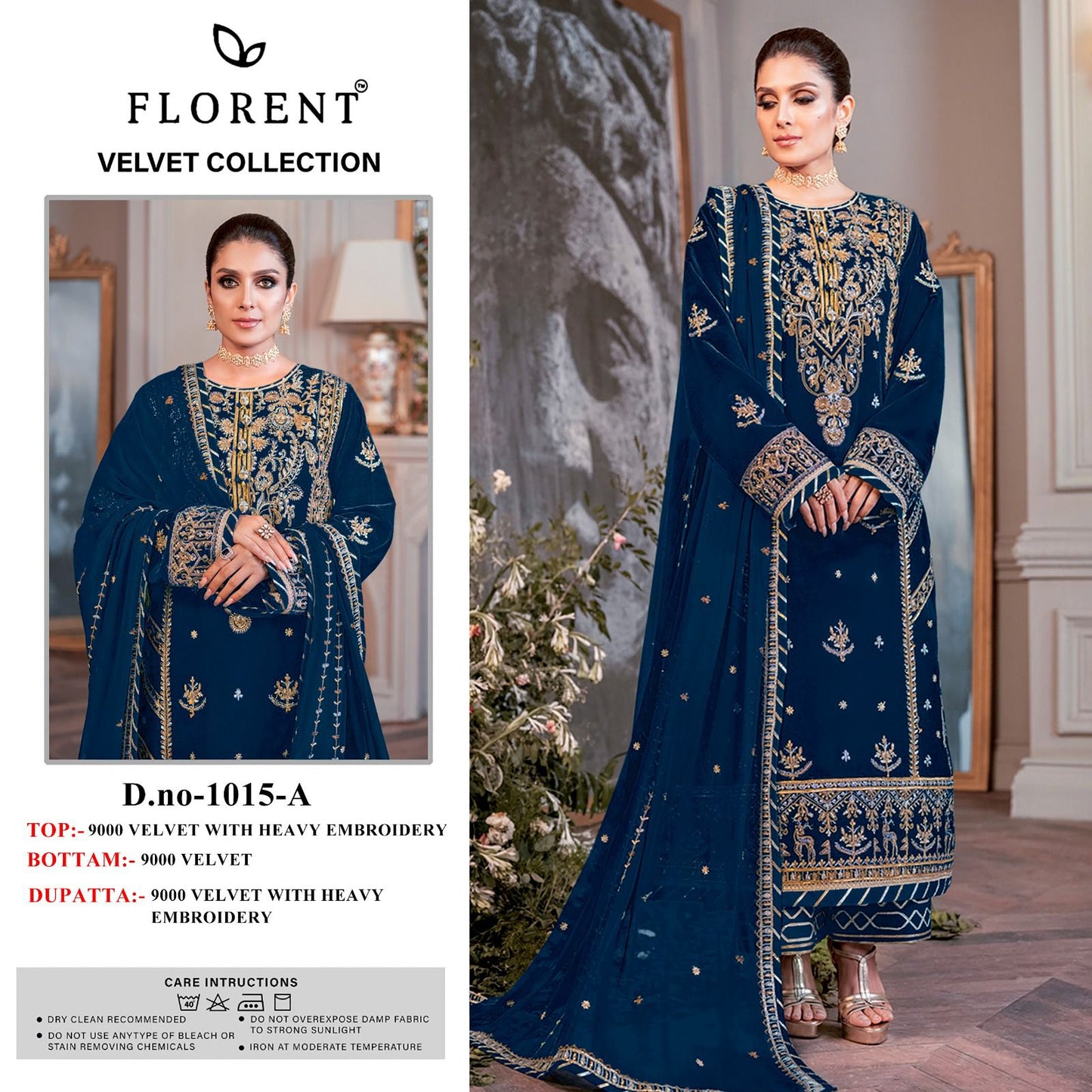 1015A Florent Embroidery Velvet Suits