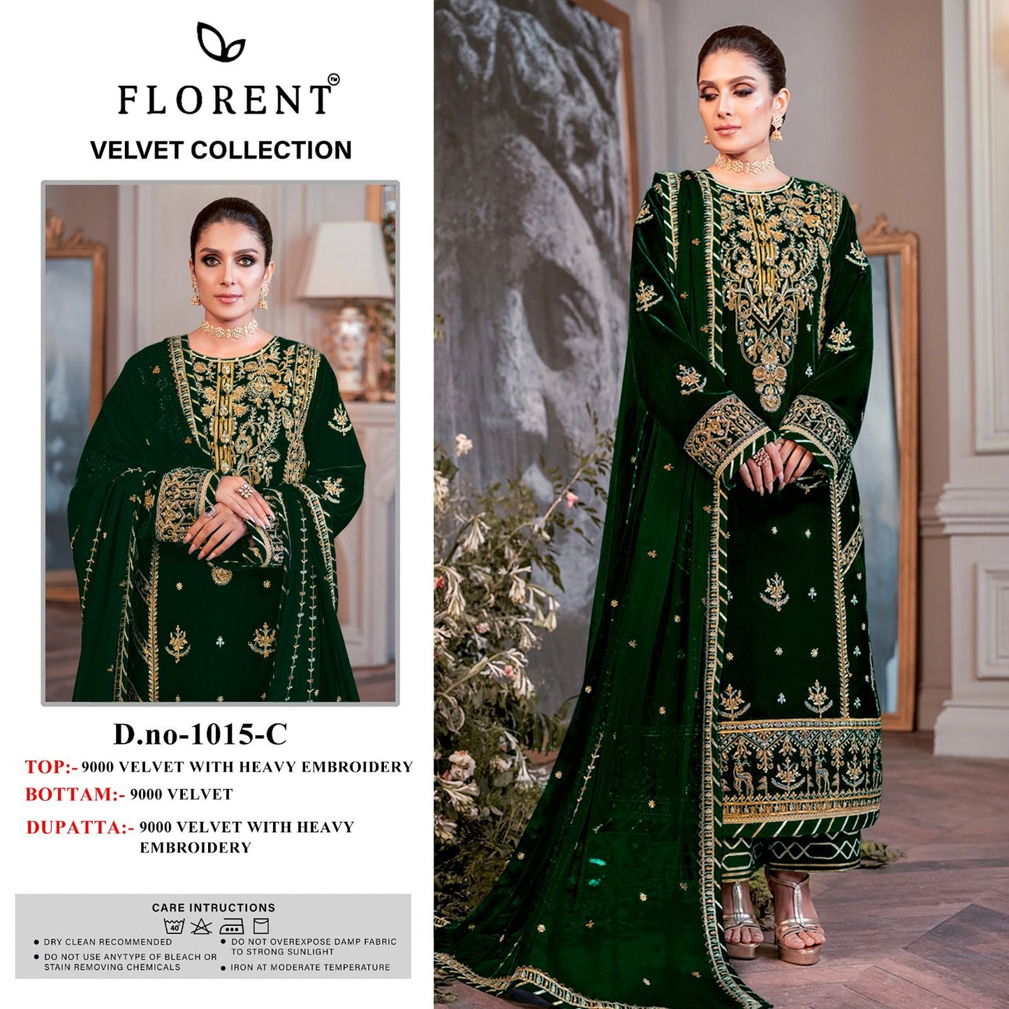 1015C Florent Embroidery Velvet Suits