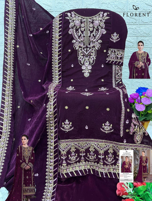 1015D Florent Embroidery Velvet Suits