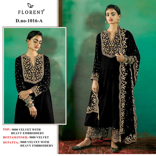 1016A Florent Embroidery Velvet Suits