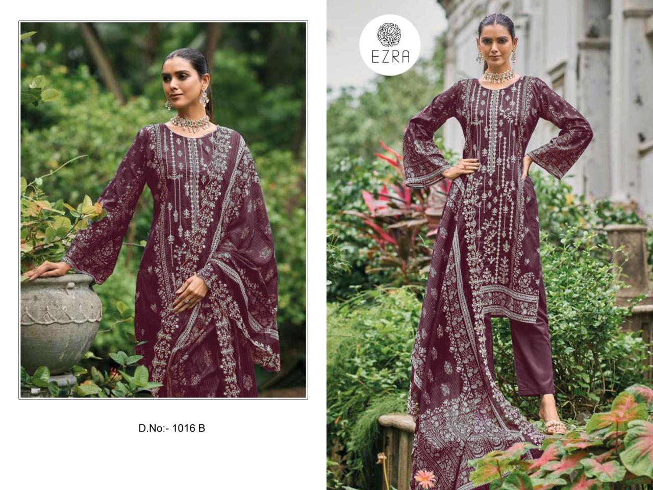1016B Ezra Pure Cotton Pakistani Salwar Suits