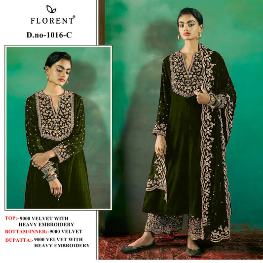 1016C Florent Embroidery Velvet Suits