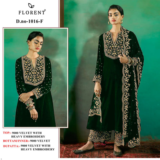 1016 F Florent Embroidery Work Velvet Suits