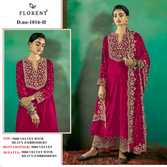 1016 H Florent Embroidery Work Velvet Suits