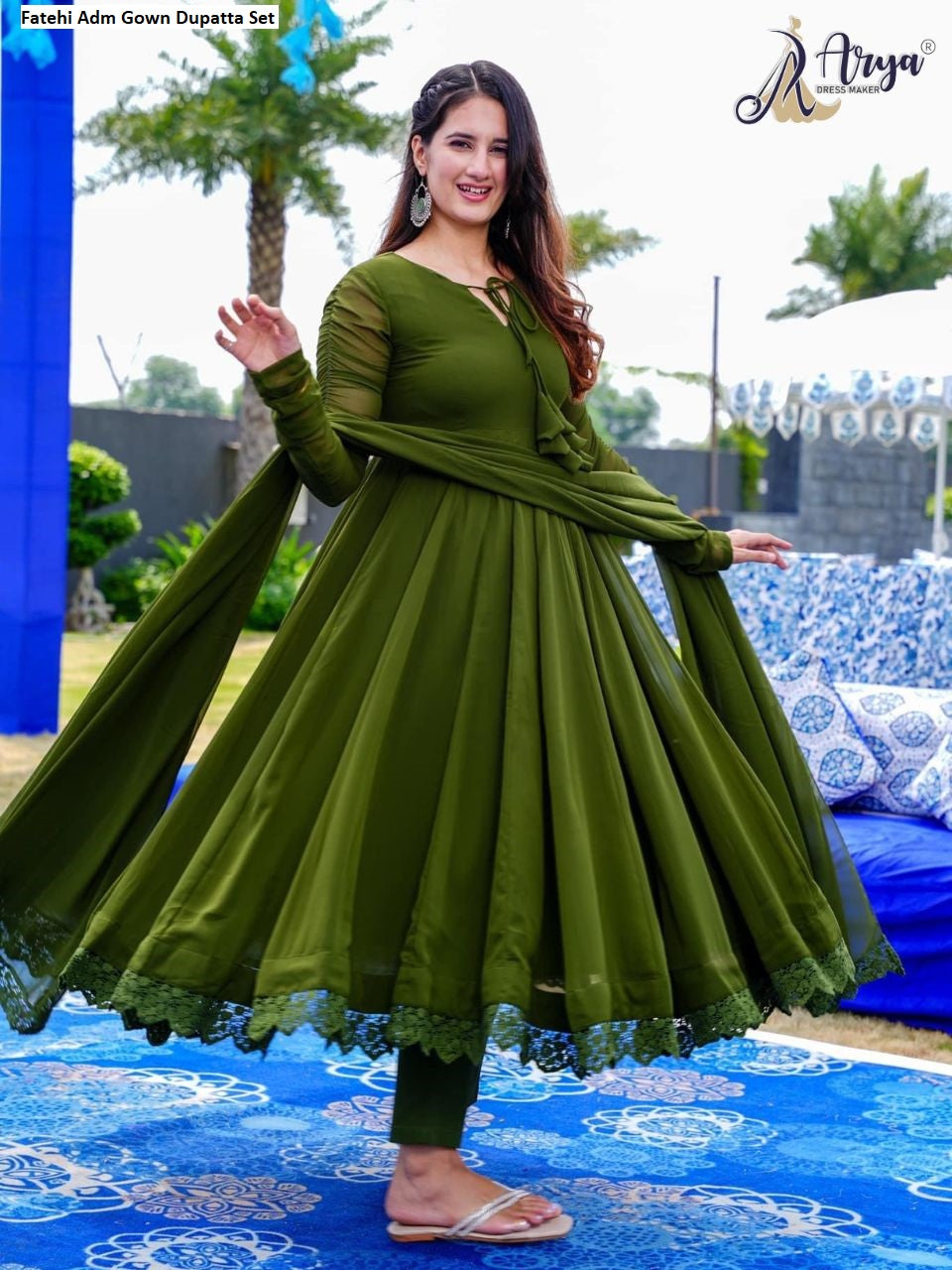 Fatehi Adm Gown Dupatta Set