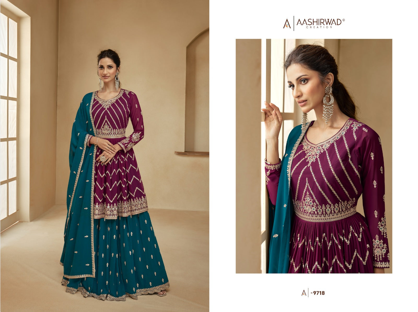 9718 Angel Aashirwad Creation Pakistani Readymade Suits