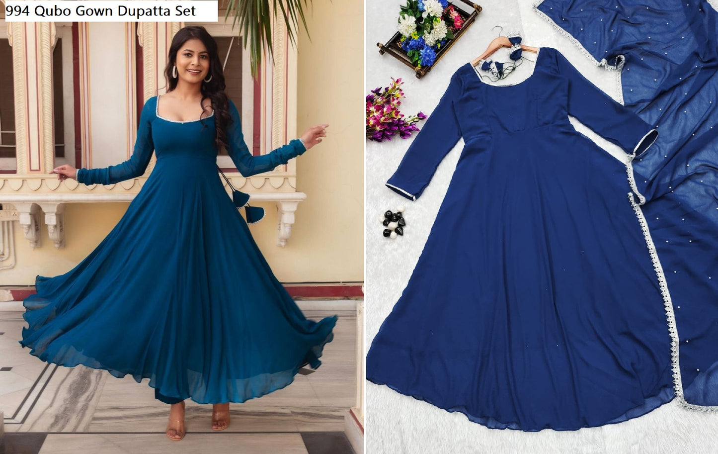 994 Qubo Gown Dupatta Set