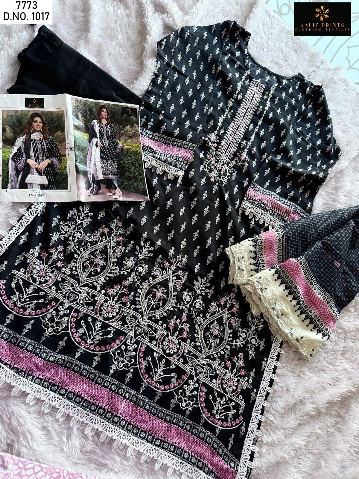 1017 Aaliz Print Embroidery Pakistani Salwar Suits