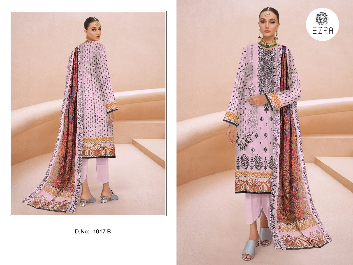 1017 B Ezra Embroidery Pakistani Salwar Suits