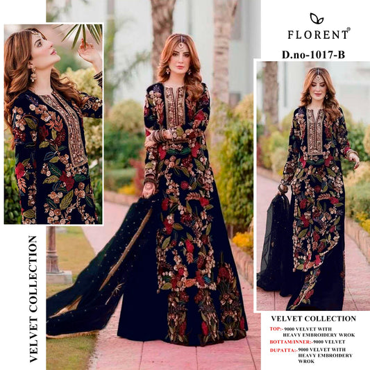 1017B Florent Embroidery Velvet Suits