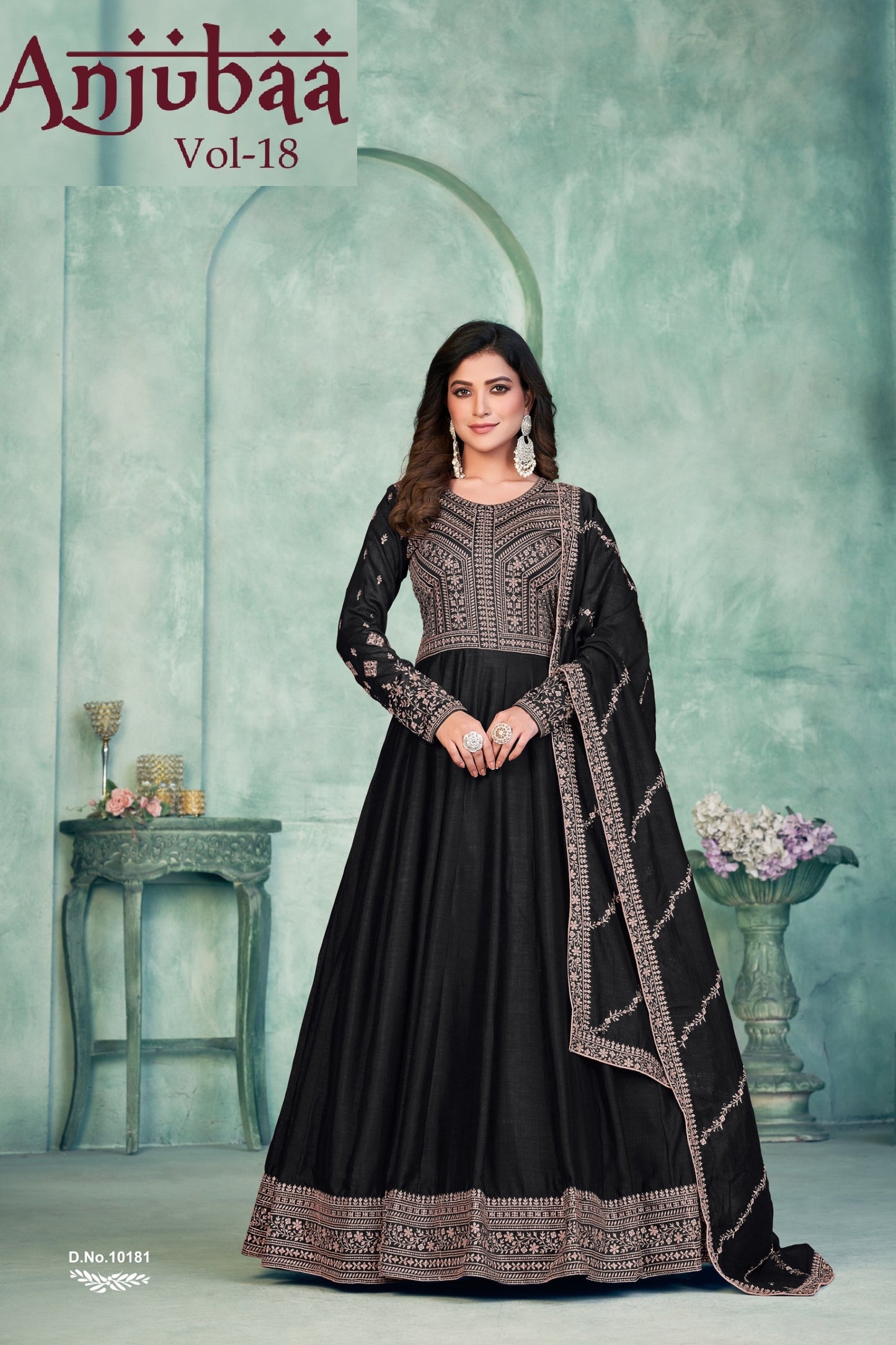 10181 Vol-18 Anjubaa Silk Unstitched Suits