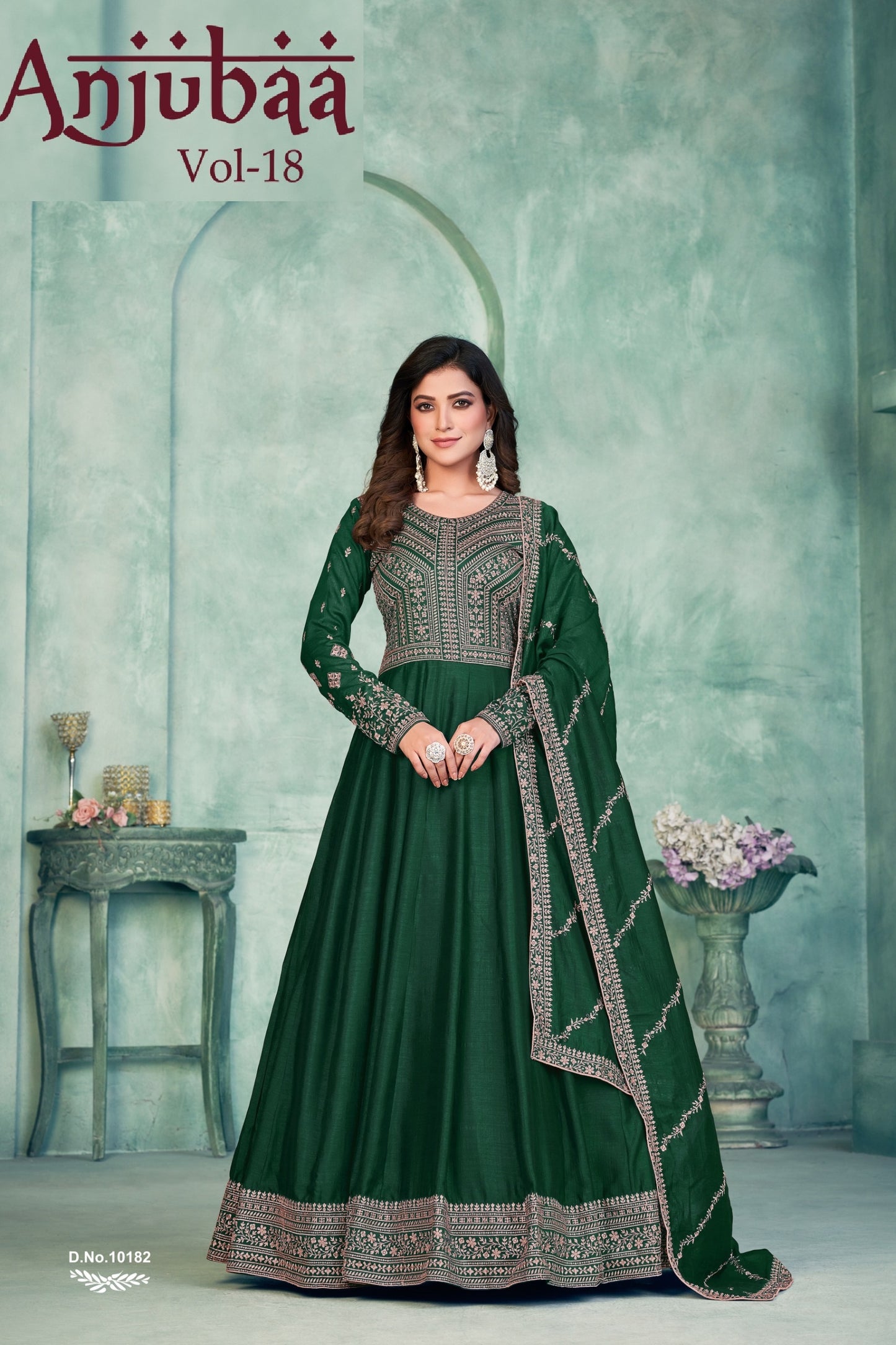 10182 Vol-18 Anjubaa Silk Unstitched Suits