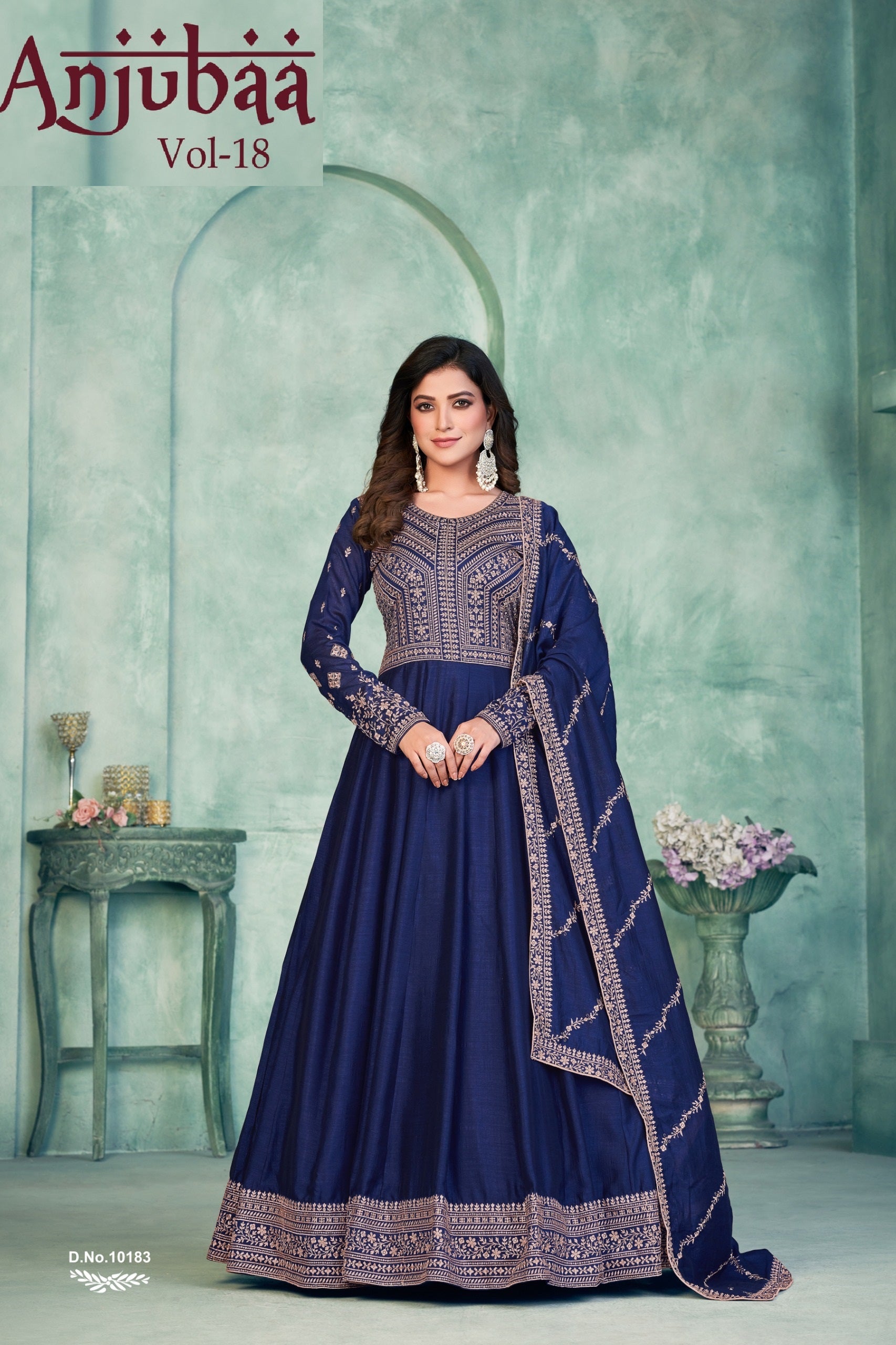 10183 Vol-18 Anjubaa Silk Unstitched Suits