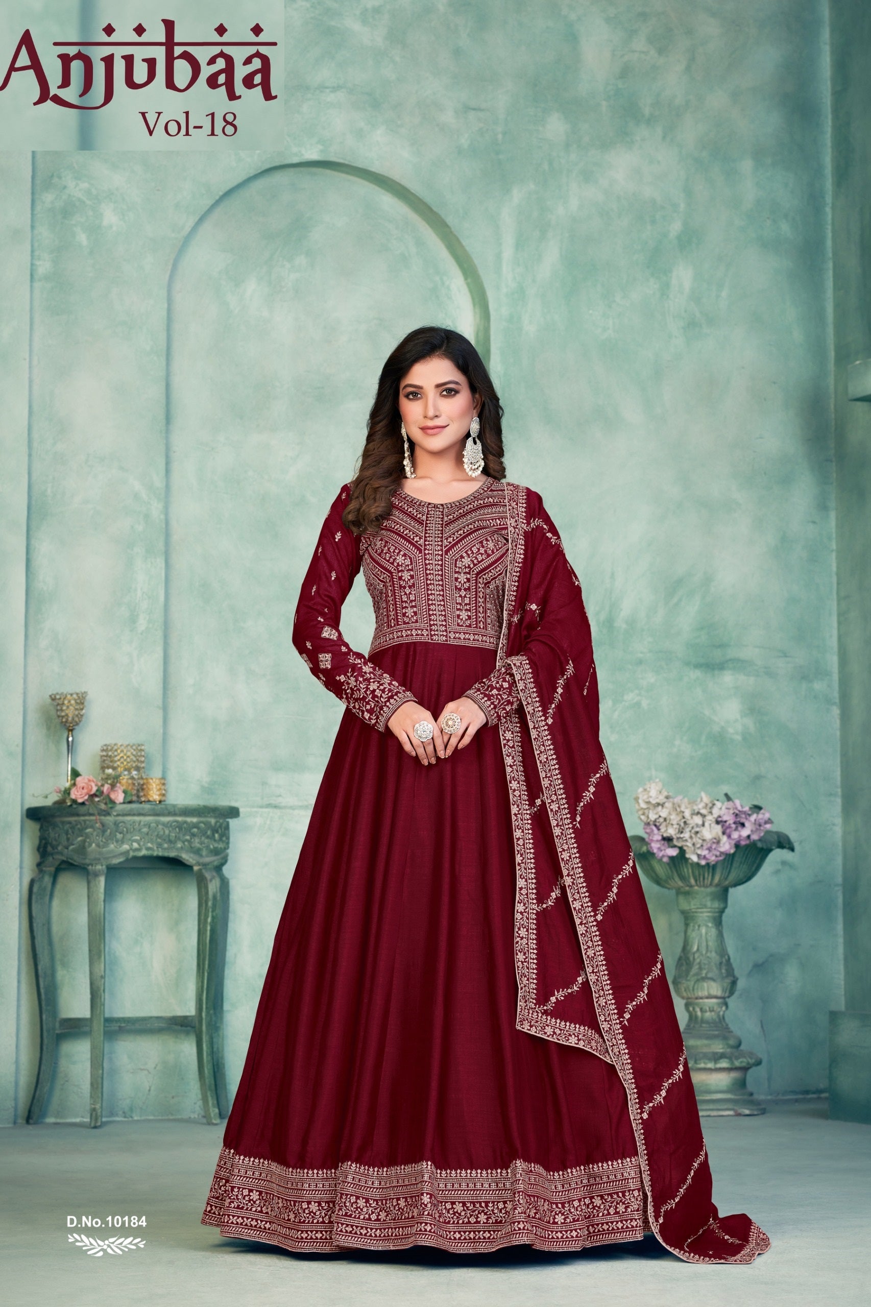 10184 Vol-18 Anjubaa Silk Unstitched Suits