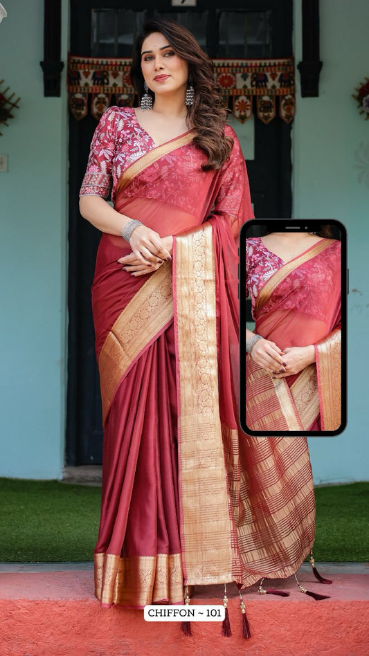 101 Almaari Chiffon Sarees