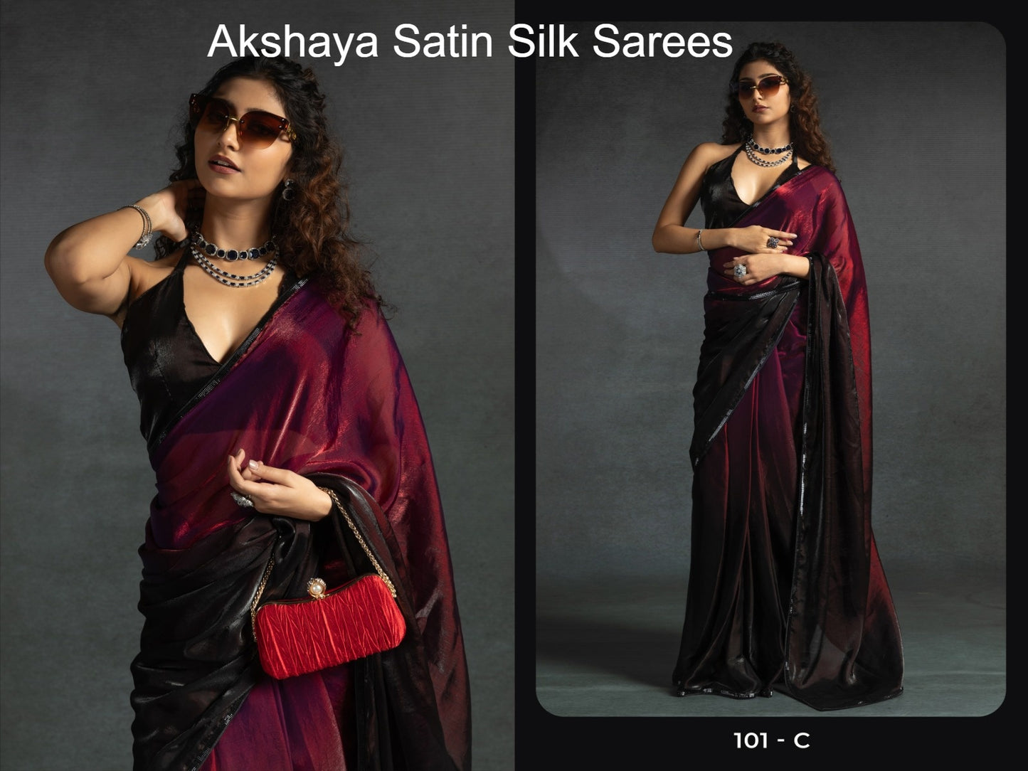 101C Akshaya Satin Silk Sarees