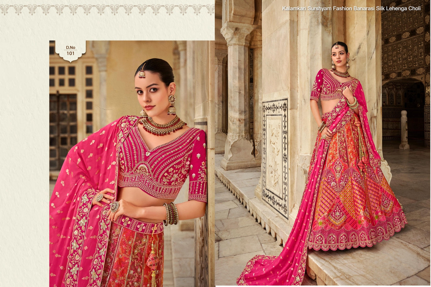 101 Kalamkari Surshyam Fashion Banarasi Silk Lehenga Choli