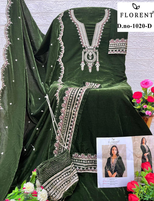 1020-D Florent Embroidery Velvet Suits