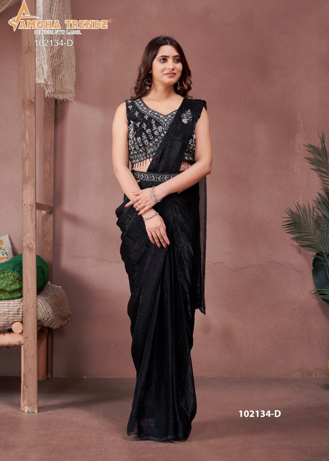 102134D Amoha Embroidered Sarees