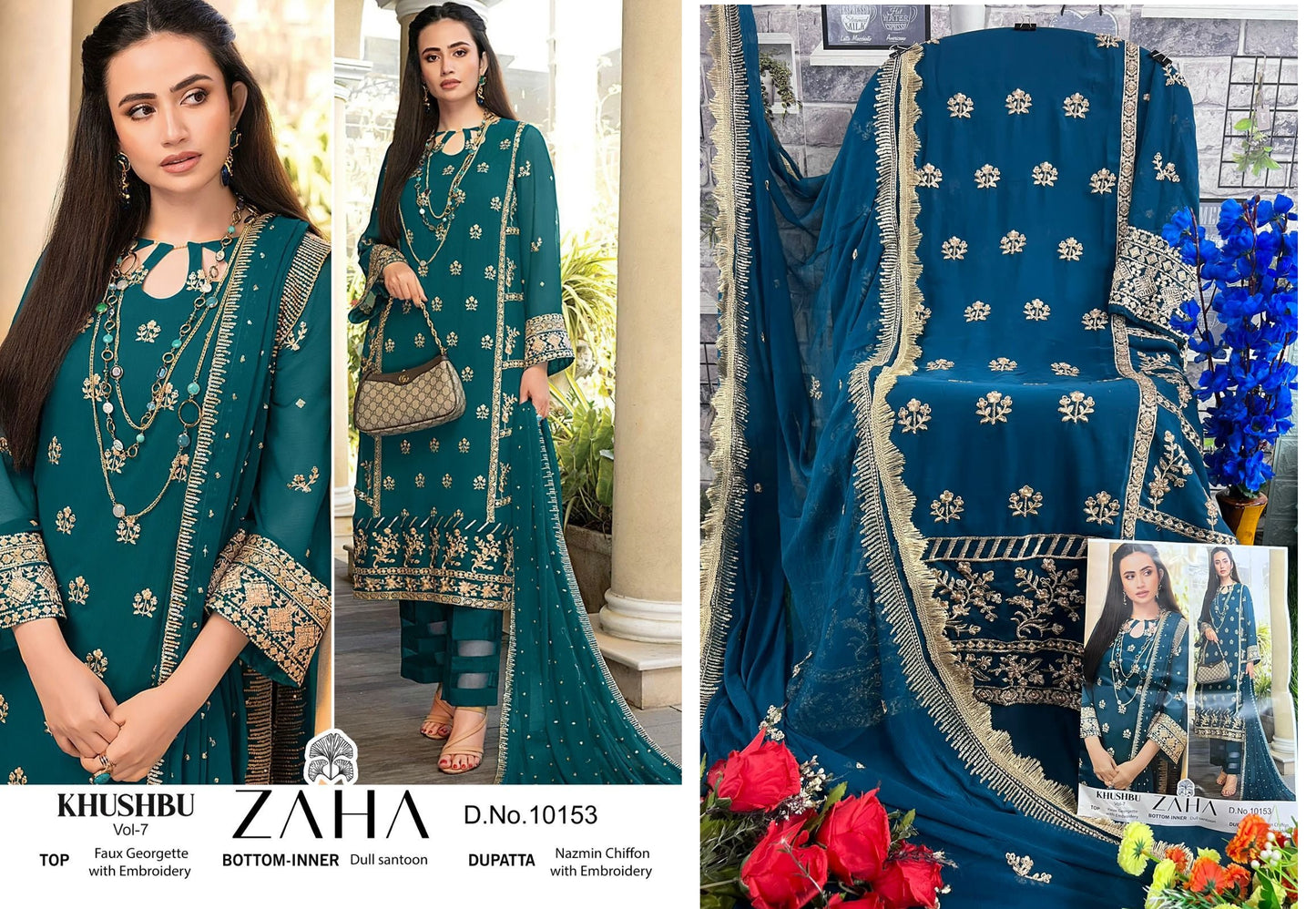 10153 Zaha Pakistani Salwar Suits
