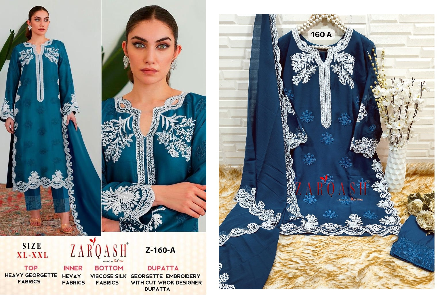 Z-160A Zarqash Pakistani Readymade Suits