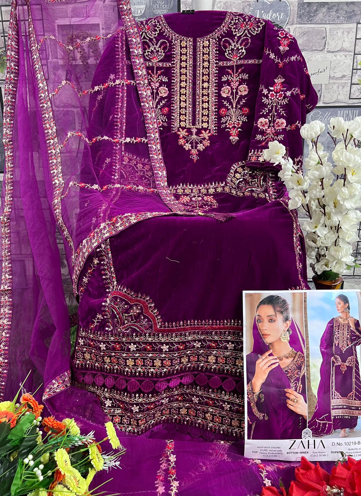 10219B Aafiya Vol 3 Zaha Embroidery Pakistani Salwar Suits