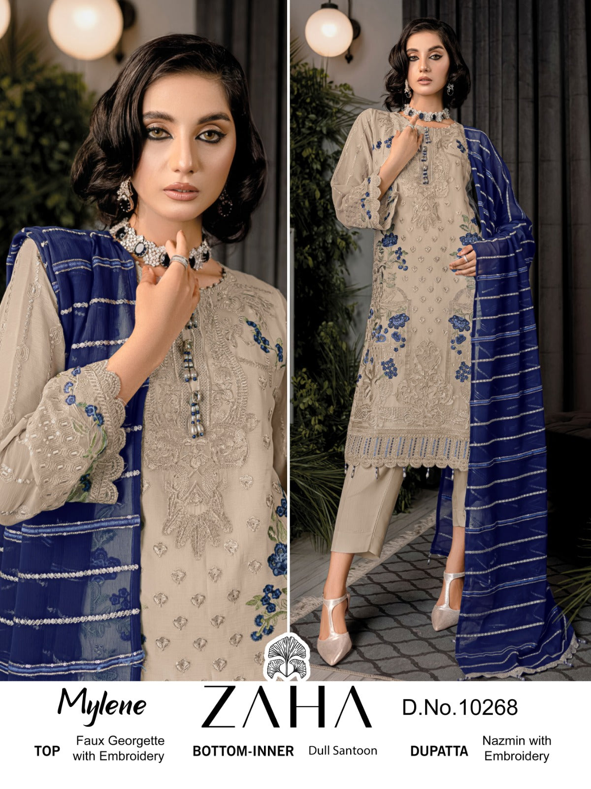 10268 Mylene Vol 1 Zaha Embroidered Pakistani Salwar Suits