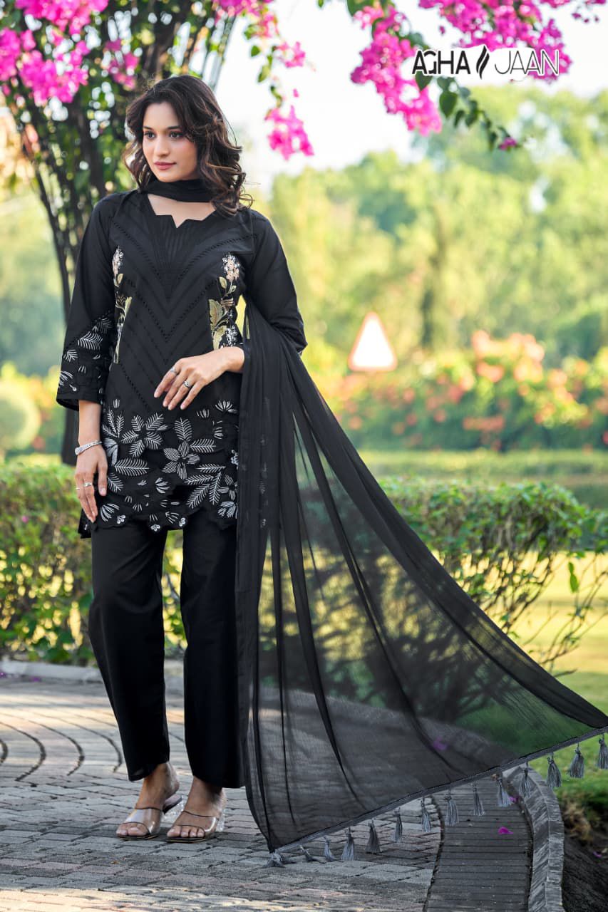 1029-D Agha Jaan Cambric Cotton Pakistani Readymade Suits