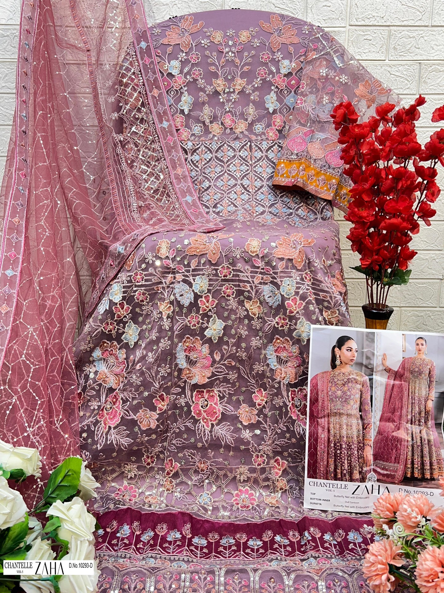 10293-D Chantelle Vol 5 Zaha Embroidery Pakistani Salwar Suits
