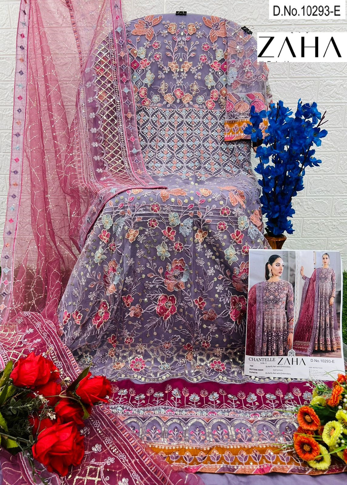 10293-E Chantelle Vol-5 Zaha Embroidery Pakistani Salwar Suits