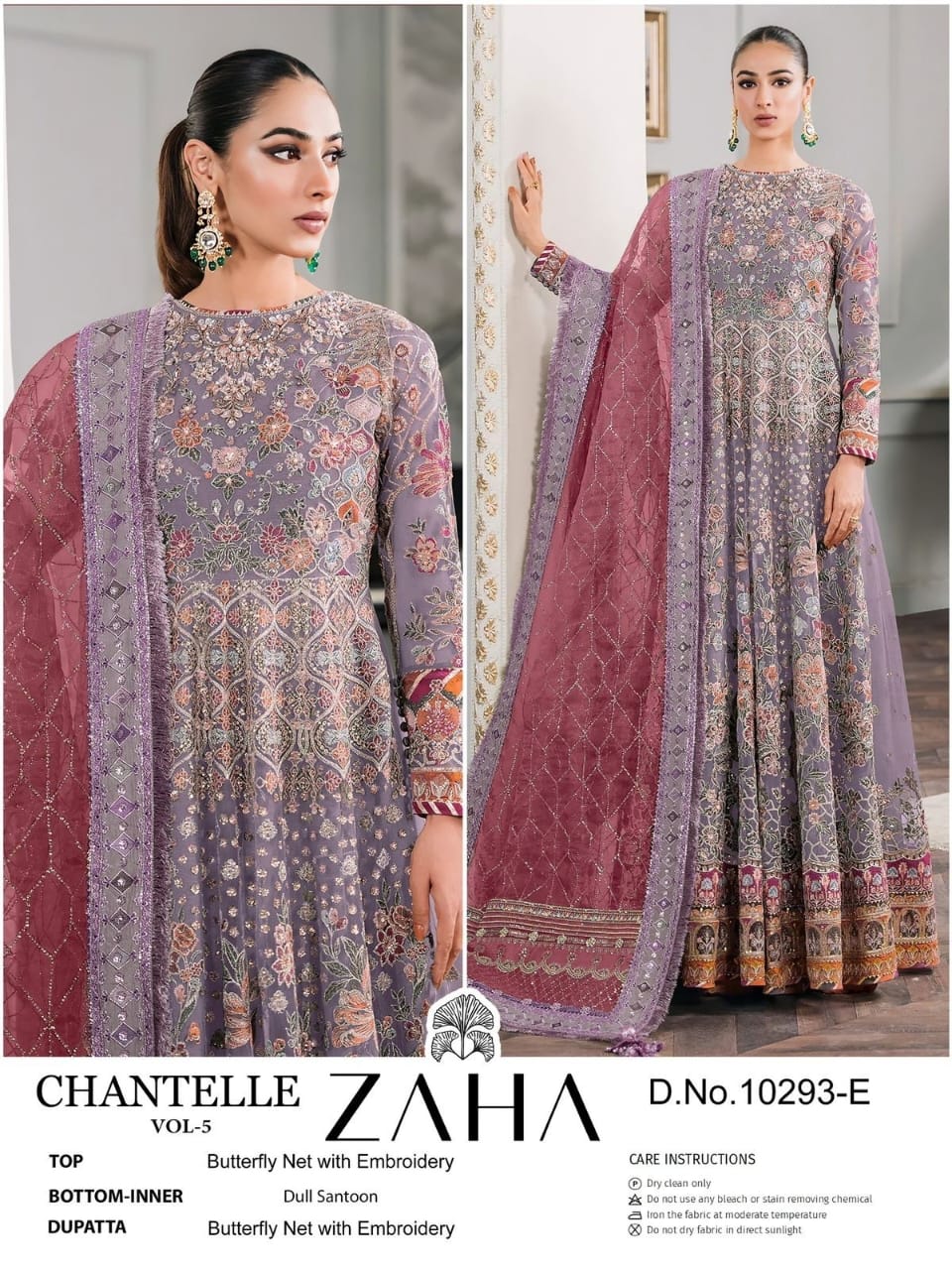 10293-E Chantelle Vol-5 Zaha Embroidery Pakistani Salwar Suits
