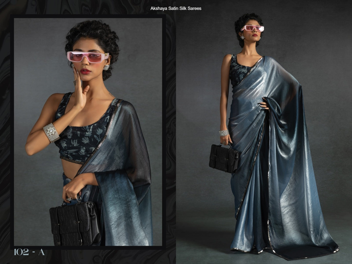 102A Akshaya Satin Silk Sarees