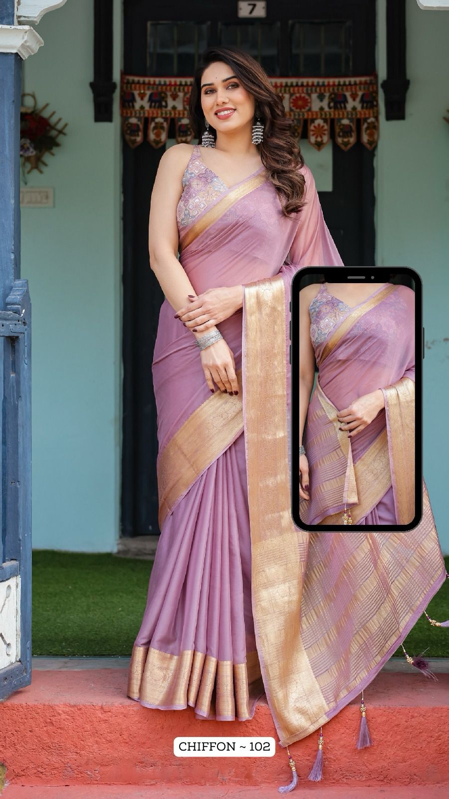 102 Almaari Chiffon Sarees