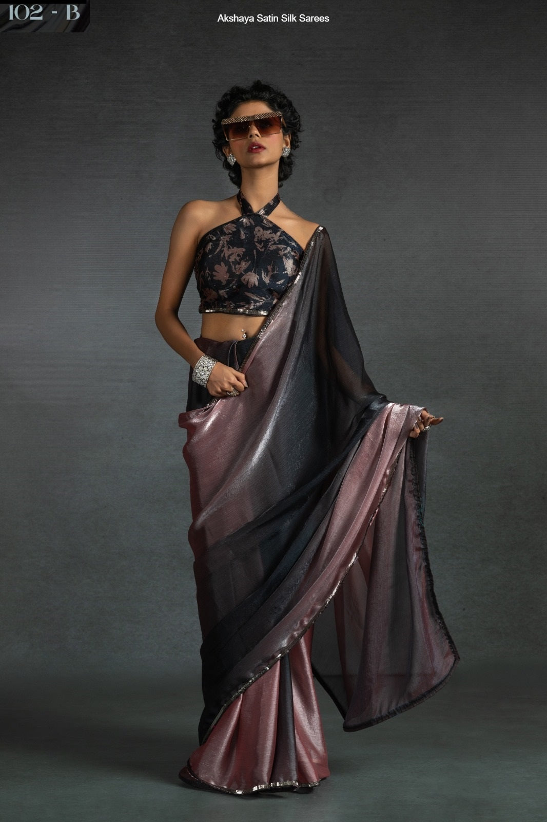 102B Akshaya Satin Silk Sarees