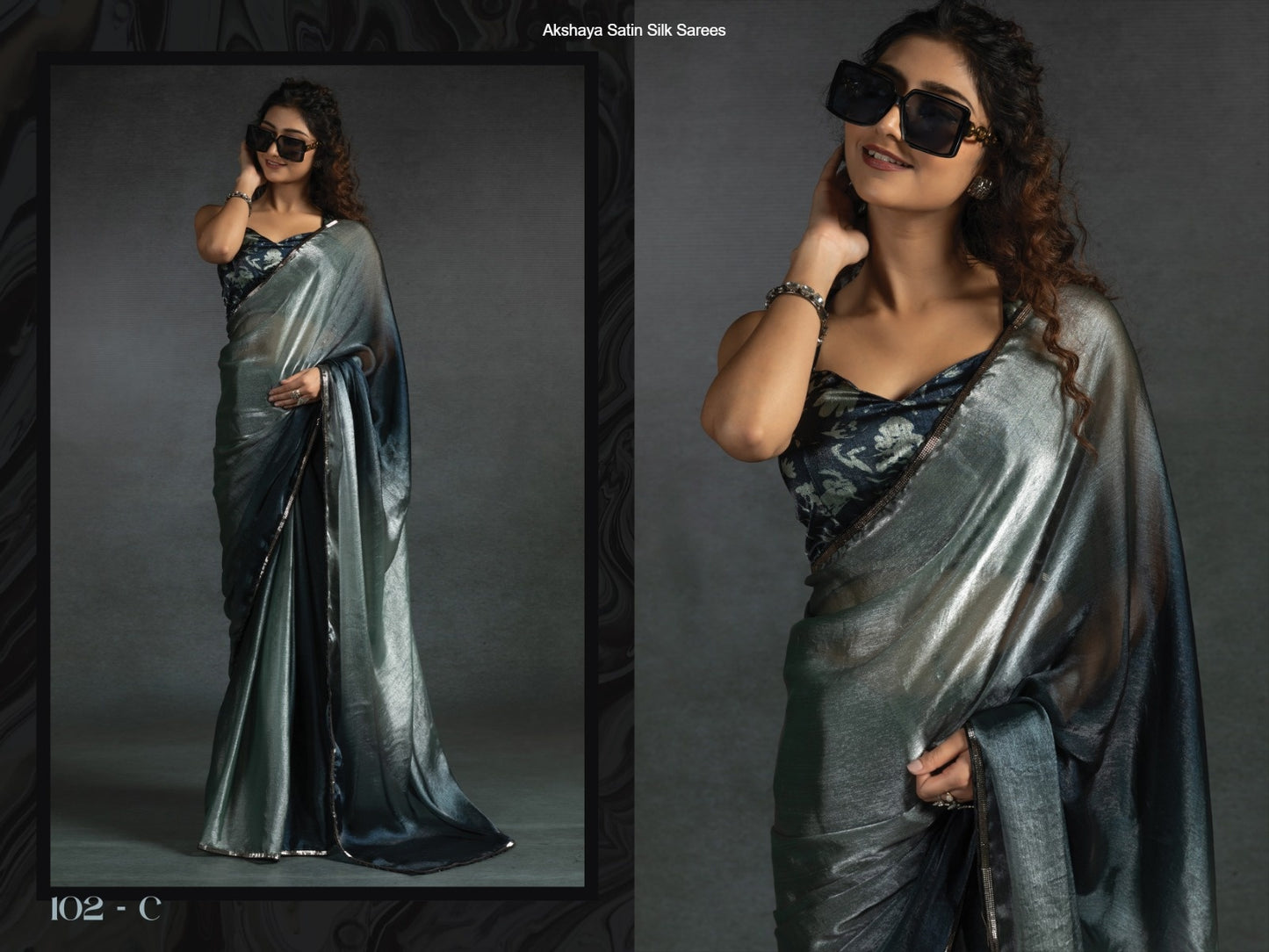102C Akshaya Satin Silk Sarees