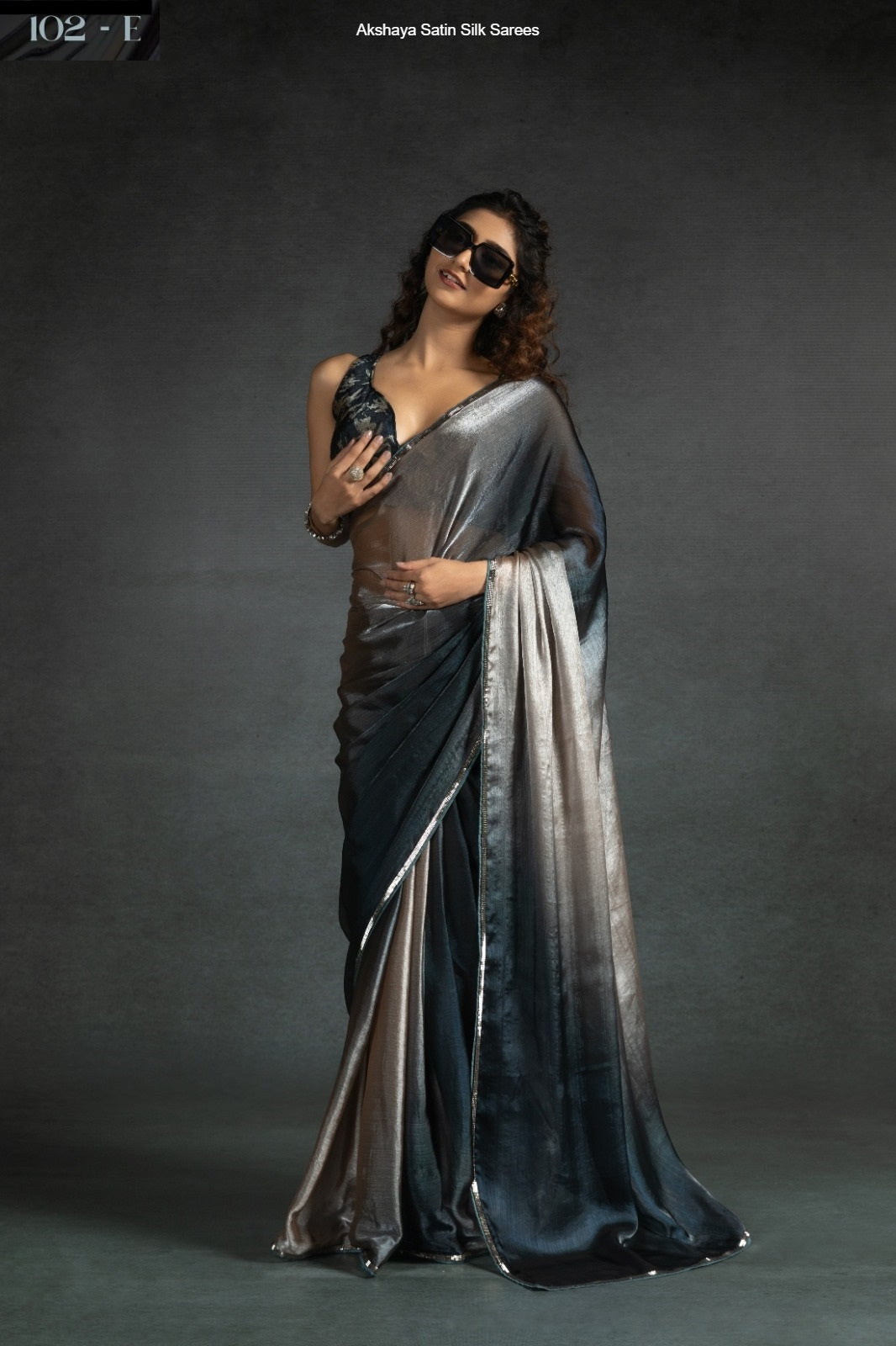 102E Akshaya Satin Silk Sarees