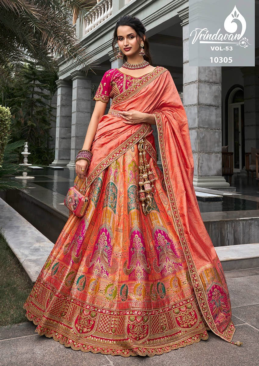 10305 Vrindavan Vol 53 Royal Silk Lehenga Choli