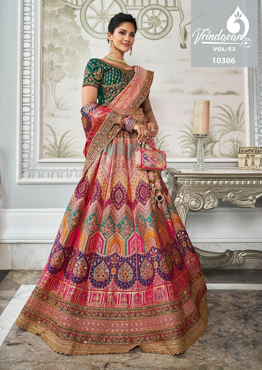 10306 Vrindavan Vol 53 Royal Silk Lehenga Choli