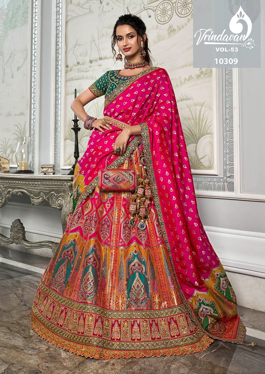 10309 Vrindavan Vol 53 Royal Silk Lehenga Choli