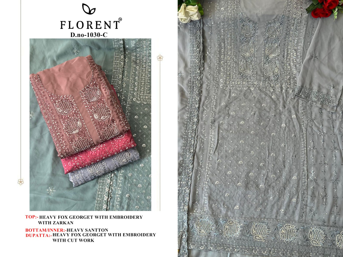 1030C Florent Georgette Pakistani Salwar Suits
