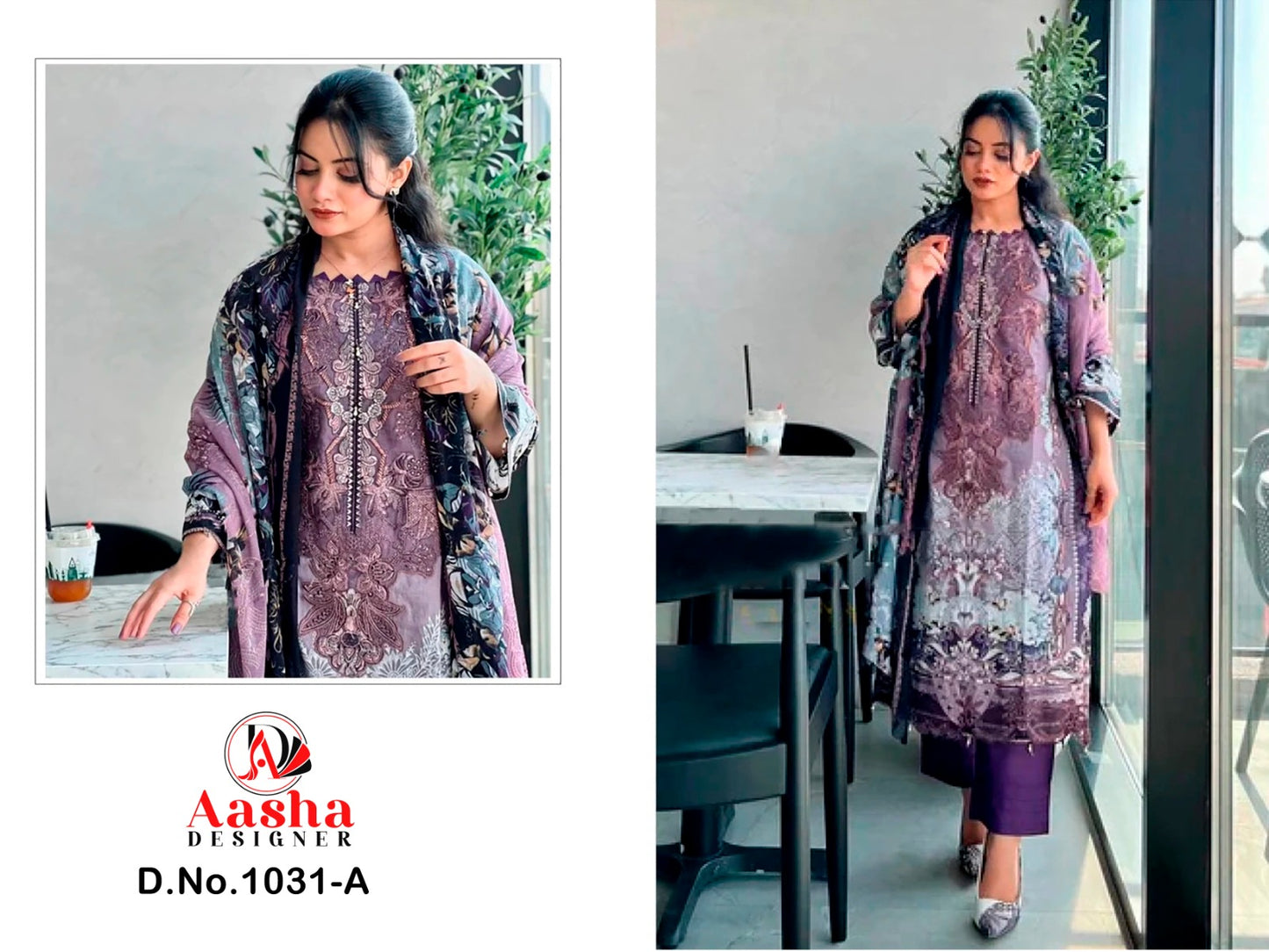 1031-A Harsha Vol 1 Aasha Designer Embroidery Pakistani Patch Suits