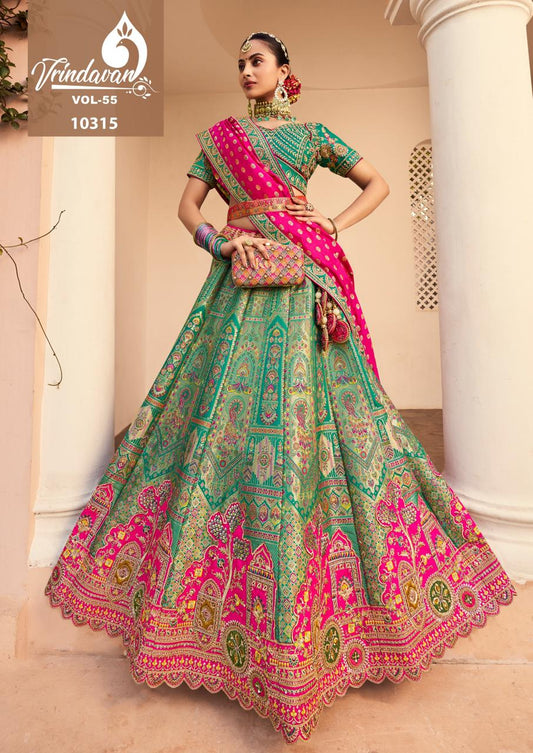 10315 Vrindavan Vol 55 Royal Banarasi Silk Lehenga Choli