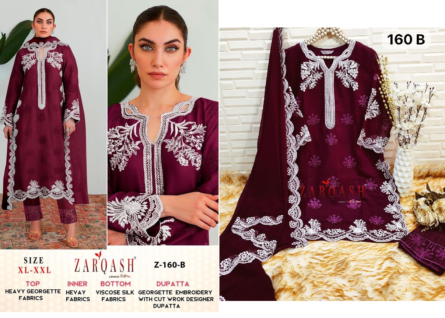 Z-160B Zarqash Pakistani Readymade Suits